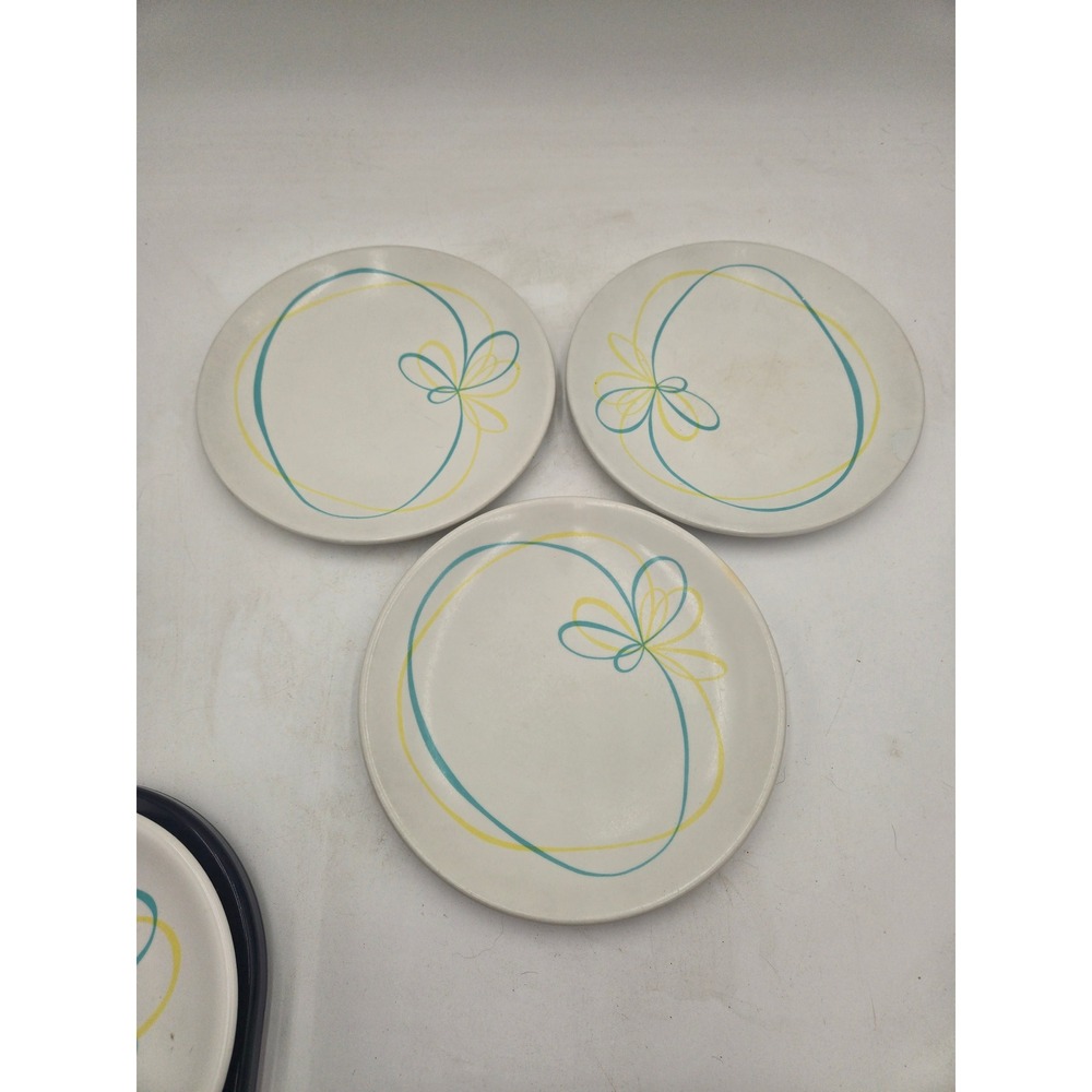 Russel Wright Northern Melmac Flair Gaytime Plates Set of 3 MCM 7.5in